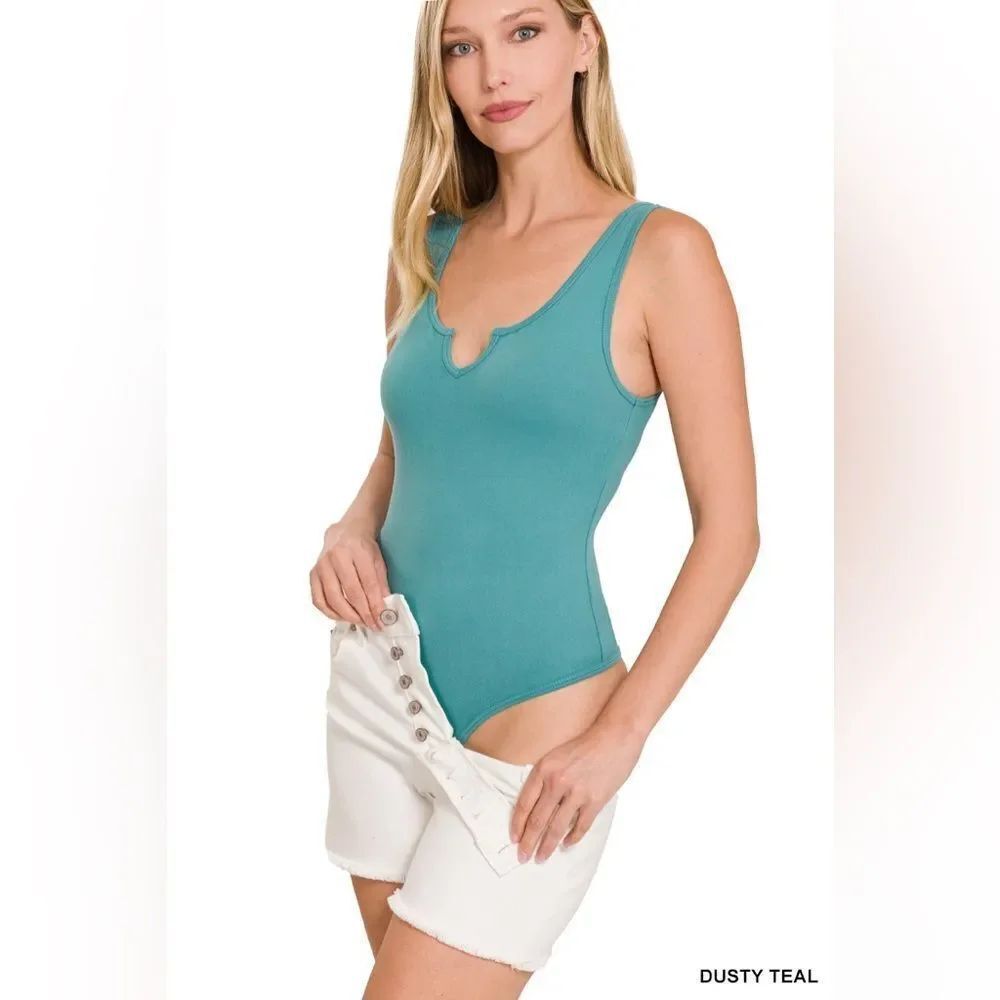 Zenana Outfitters Teal Women's Bodysuit mt-9062ba